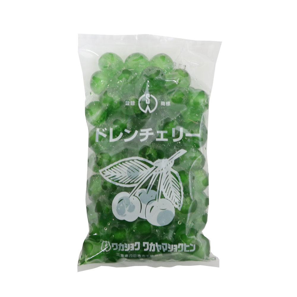 ドレンチェリー緑 100g 製菓材料、パン材料、チェリー砂糖漬け