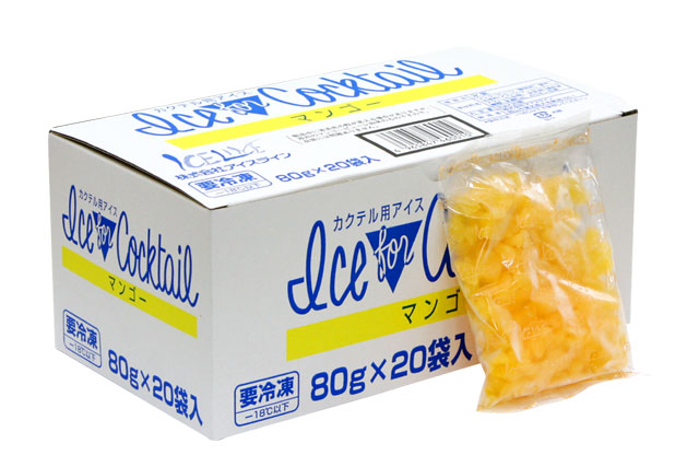 カクテル用アイス マンゴー 80g×20袋｜文化祭、お祭り｜パン、お菓子の材料・器具専門店「マルサンパントリー」